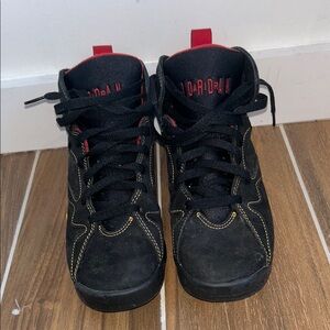 Jordan Black and Red High-Top Sneakers